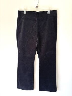 Soft Surroundings Black Corduroy Bootcut Pant Ribbed Elevated Basic